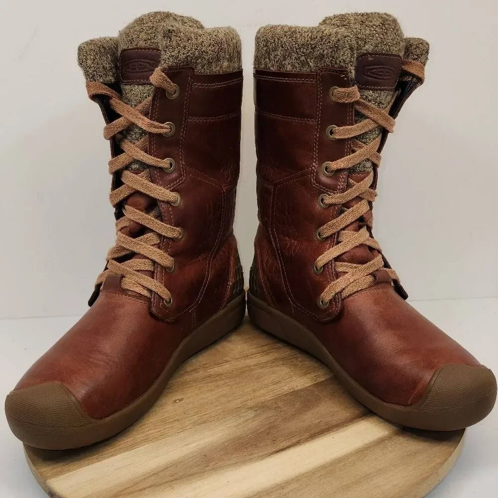 Women's KEEN Fremont Tall Waterproof Boots Size 7.5 Brown